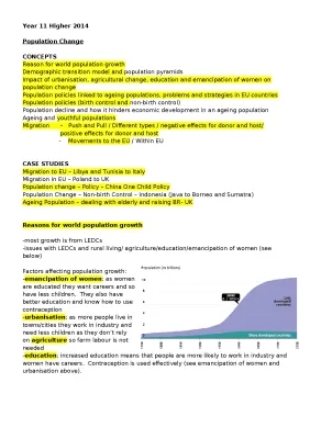 GCSE Geography Revision: Populations, Migration, and More!