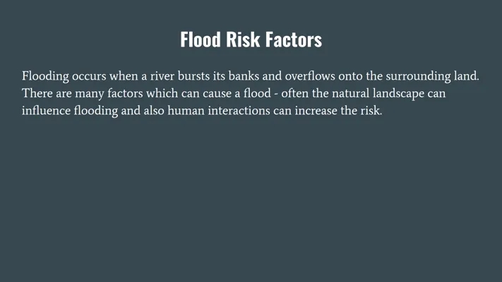 River Management & Flooding 