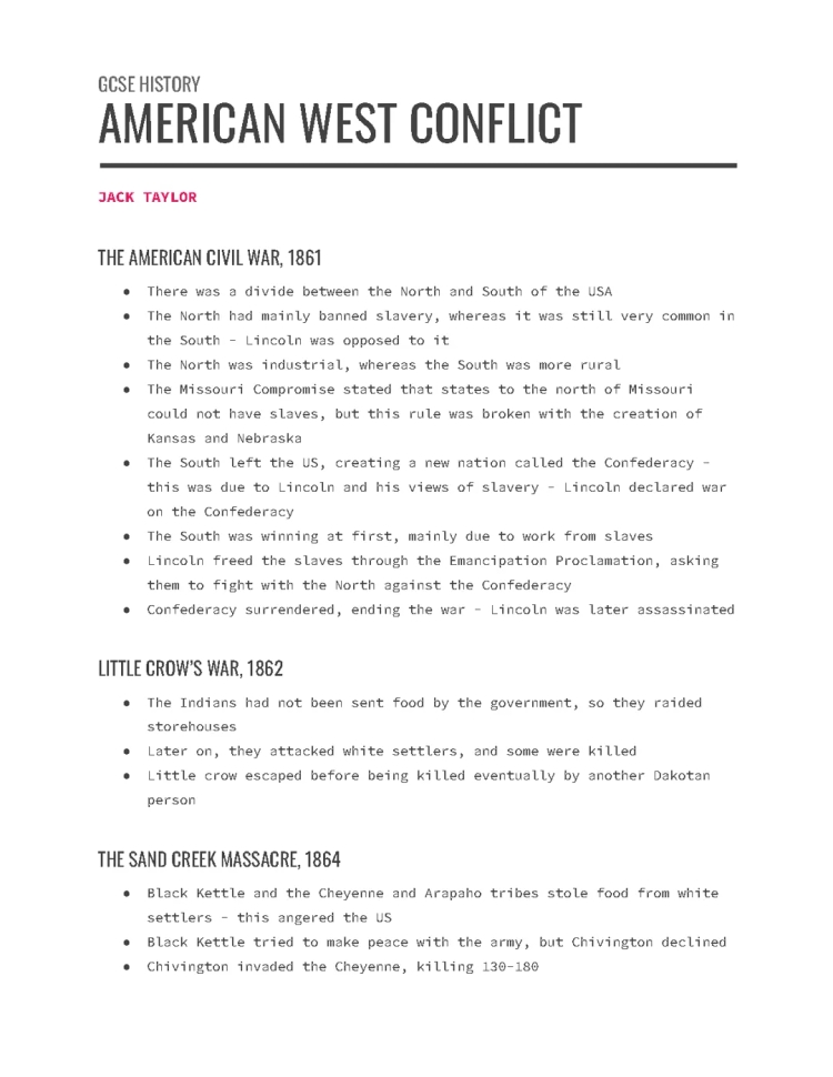 American Civil War and Wild West Conflicts: Easy Guide for Kids