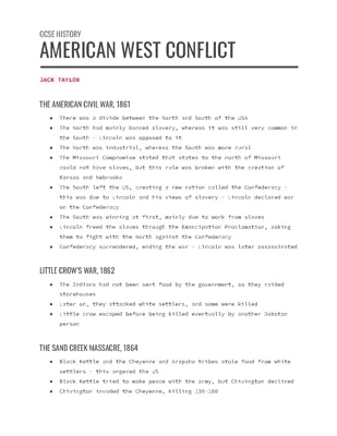 American Civil War and Wild West Conflicts: Easy Guide for Kids