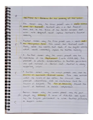 Higher History - Treaty of Union : Reasons for the passing of union