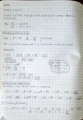 Surds, Indicies, Rational and Irrational Numbers and Recurring Decimals