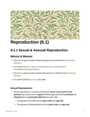 Reproduction (6.1) - AQA GCSE