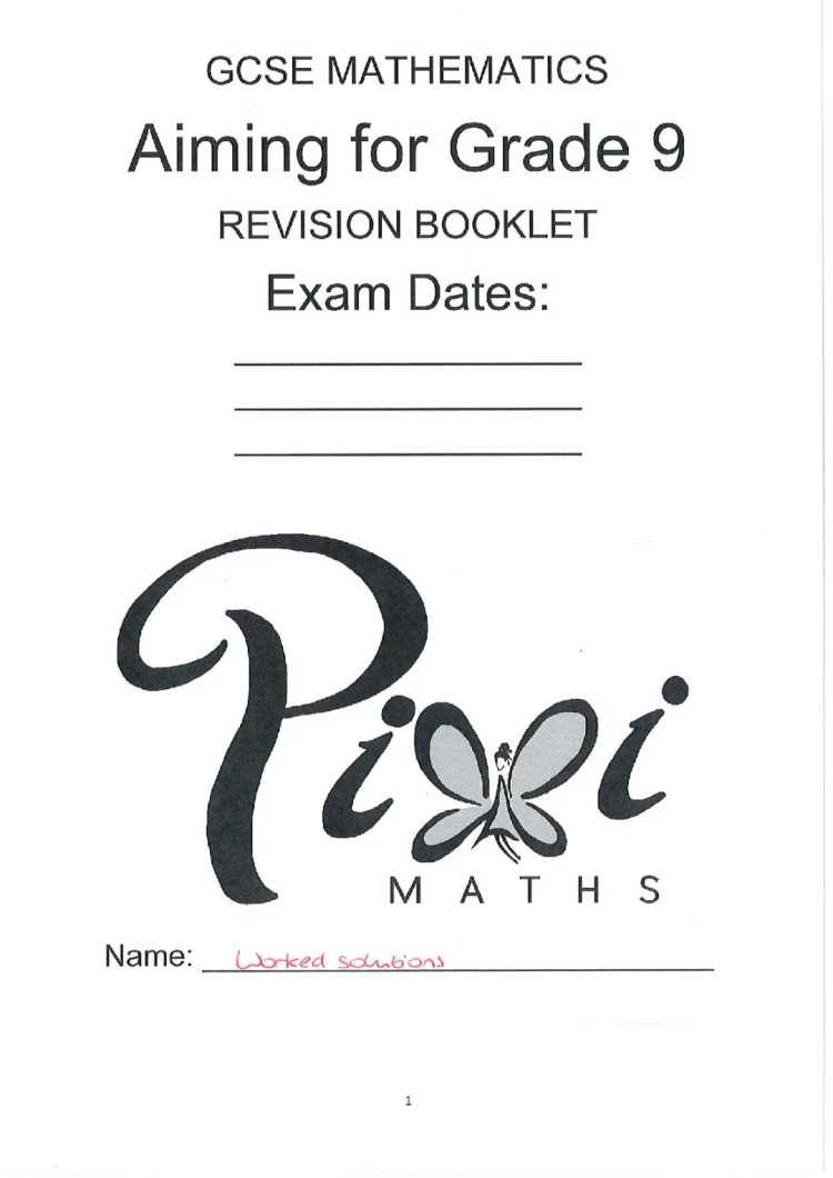 Grade 7 Maths Booklet Solutions PDF - Free Download for Term 1 & 3 | Aiming for Grade 7 Edexcel Answers