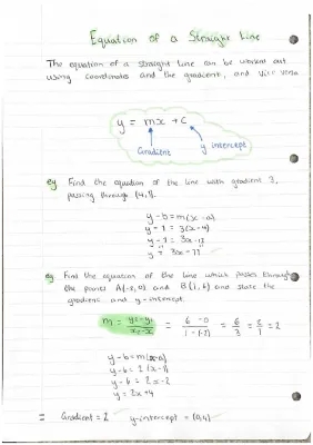 Equation of a Straight Line