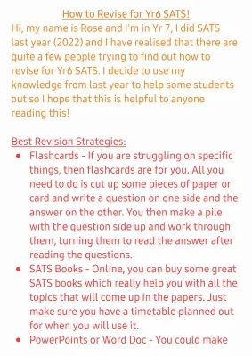 Meilleures Stratégies de Révision SATS Yr6 KS2 - Guide Gratuit