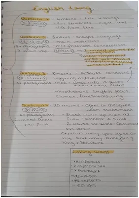 English language revision notes