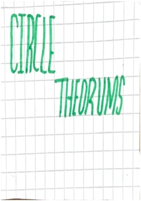 circle theorums revision cards