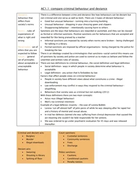 Free WJEC Level 3 Criminological Theories Notes PDF