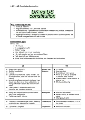 Comparison Between UK and US Constitution: Differences, Similarities, and More