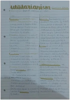 Utilitarianism Evaluation Table