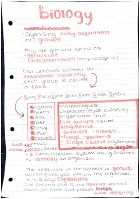 Understanding Taxonomic Hierarchy and Morphological Characteristics in Biology