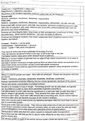 biology gcse revision notes