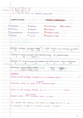 GCSE Physics Energy Transfers & Equations 2024