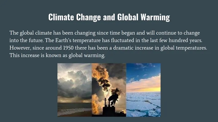 Climate Change: Evidence, Temperature Charts, and Case Studies for GCSE Geography