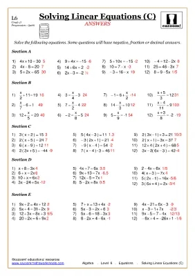 year 8 math work.