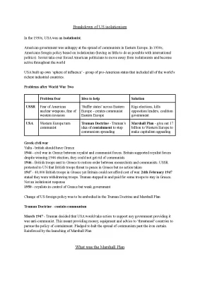 Marshall Plan and Truman Doctrine: Stopping Communism and Ending American Isolationism