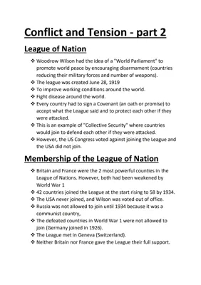 History and Impact of the League of Nations: Notes and PDF for Kids