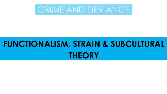 Understanding the Functionalist View on Crime and Deviance: Examples and Theories