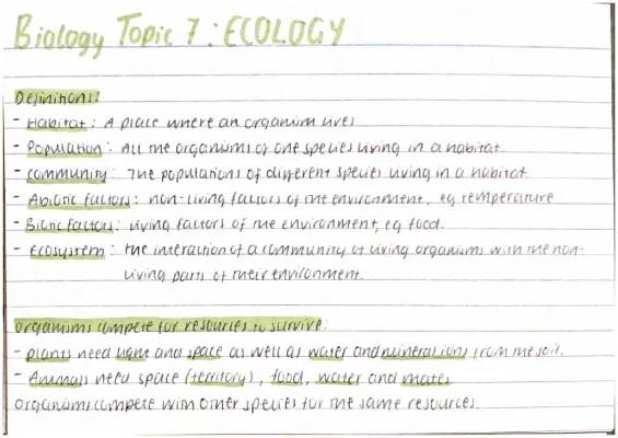 Ecology and Population Sizes: Competition, Biotic and Abiotic Factors, Adaptations, and Food Chains PDF