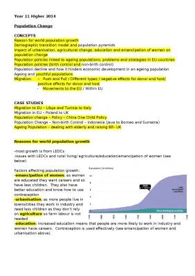 GCSE Geography Revision: Populations, Migration, and More!