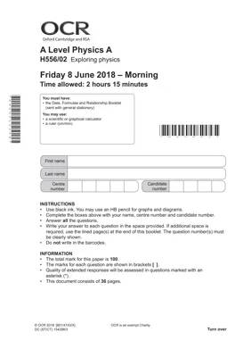 Fun Physics with the OCR A Level Formula Booklet: Waves, X-Rays, and More!