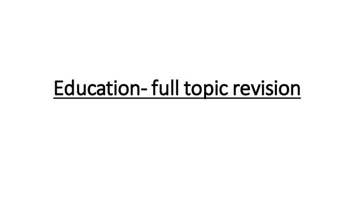 A Level Sociology Education Revision Notes - PDF, AQA, Examples & More