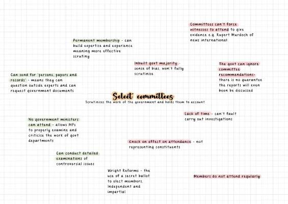 Select Committees - AS2 Politics