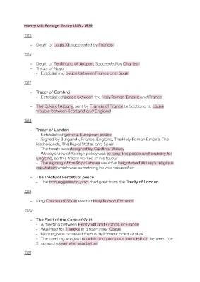 Henry VIII Foreign Policy 1515-1529: Timeline & Key Treaties Explained