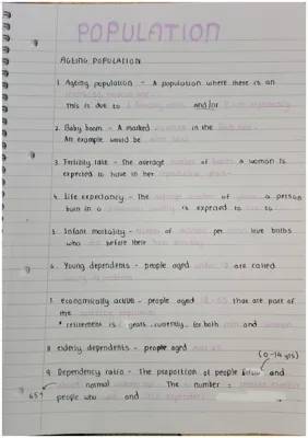 Ageing population terms 