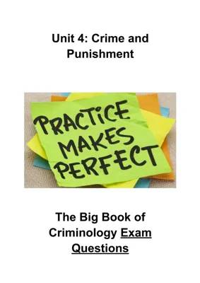 Criminology Unit 4: Practice Questions, Past Papers, and Revision Tips!