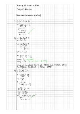 AS Level Edexcel Mathematics - Chapter 5 Exam Practice (from Maths Genie - “The Equation of a Line”)