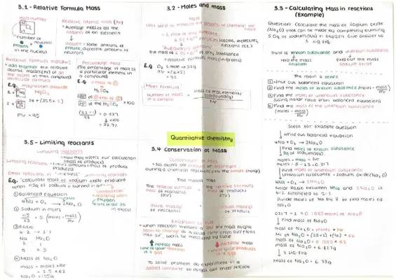 Quantitative Chemistry AQA Summary PDF with Questions and Answers