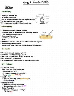 GCSE Biology Required Practicals: Microscopy, Onion Cells, Microorganisms, and Potato Osmosis