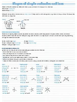 Shapes of Molecules and Ions: Easy Notes and PDFs