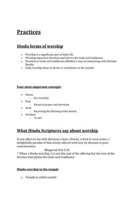 GCSE Hinduism Revision Notes: Learn About Hindu Worship, Festivals & More!