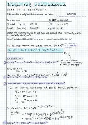 Binomial Expansion Examples and Practice Questions PDF