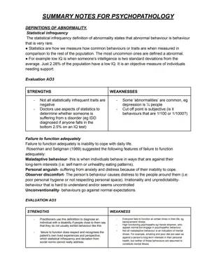 Understanding Abnormality in Psychology: Key Definitions and Evaluations