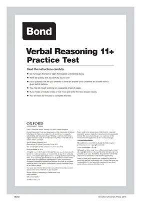 Get Ready for the Bond Verbal Reasoning 11+ Test with This Awesome Guide!