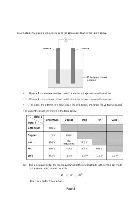 Exploring Metals: Simple Cell Reactivity and Temperature Fun with Zinc and Copper