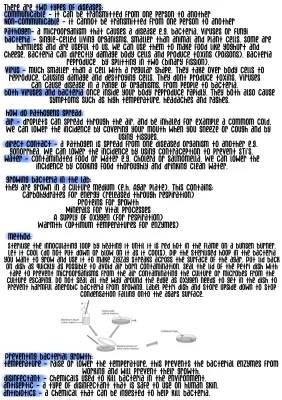 Free AQA GCSE Biology B5 Revision Notes PDF - Communicable & Non-Communicable Diseases