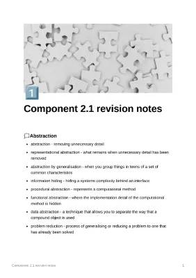 Component 2.1 revision notes