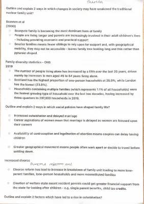 How Family Changes in the UK: Nuclear Family, Social Policies, and Cohabitation