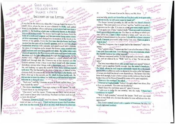 Dr Jekyll and Mr Hyde Chapter 5: Annotation, Quotes, and Questions