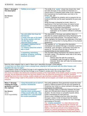 Scrooge Character Analysis with Key Quotes for KS3 and Quizlet