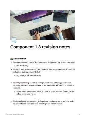 OCR Computer Science A Level: Lossless Compression & Encryption Algorithms