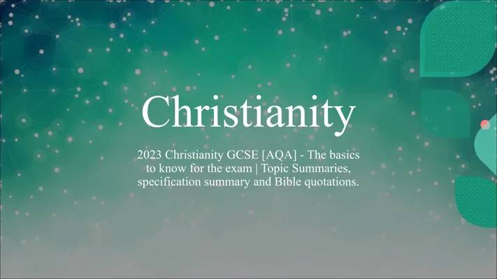 2023 AQA Religious Studies GCSE: Christianity Revision for Kids