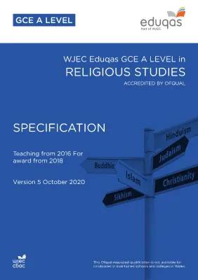 Your Guide to Eduqas A Level Religious Studies: Past Papers & Specs