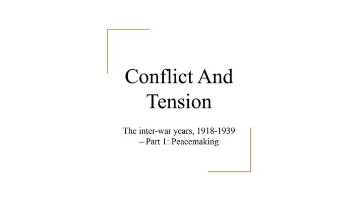 Peacemaking After WWI: Treaty of Versailles and Paris Peace Conference - GCSE AQA KS2 History