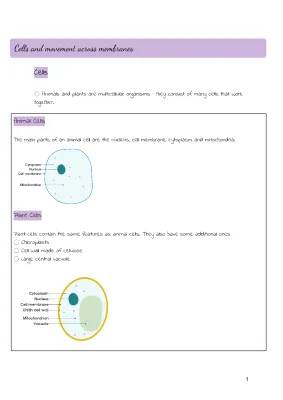 GCSE Biology Paper 1 Notes and Past Papers